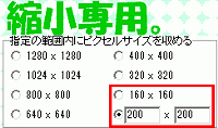 縮小サイズを確認して下さい。