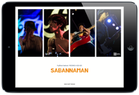 indies BAND『SABANNAMAN』の画像をiPad miniの【PAGE UP】で加工してみました。